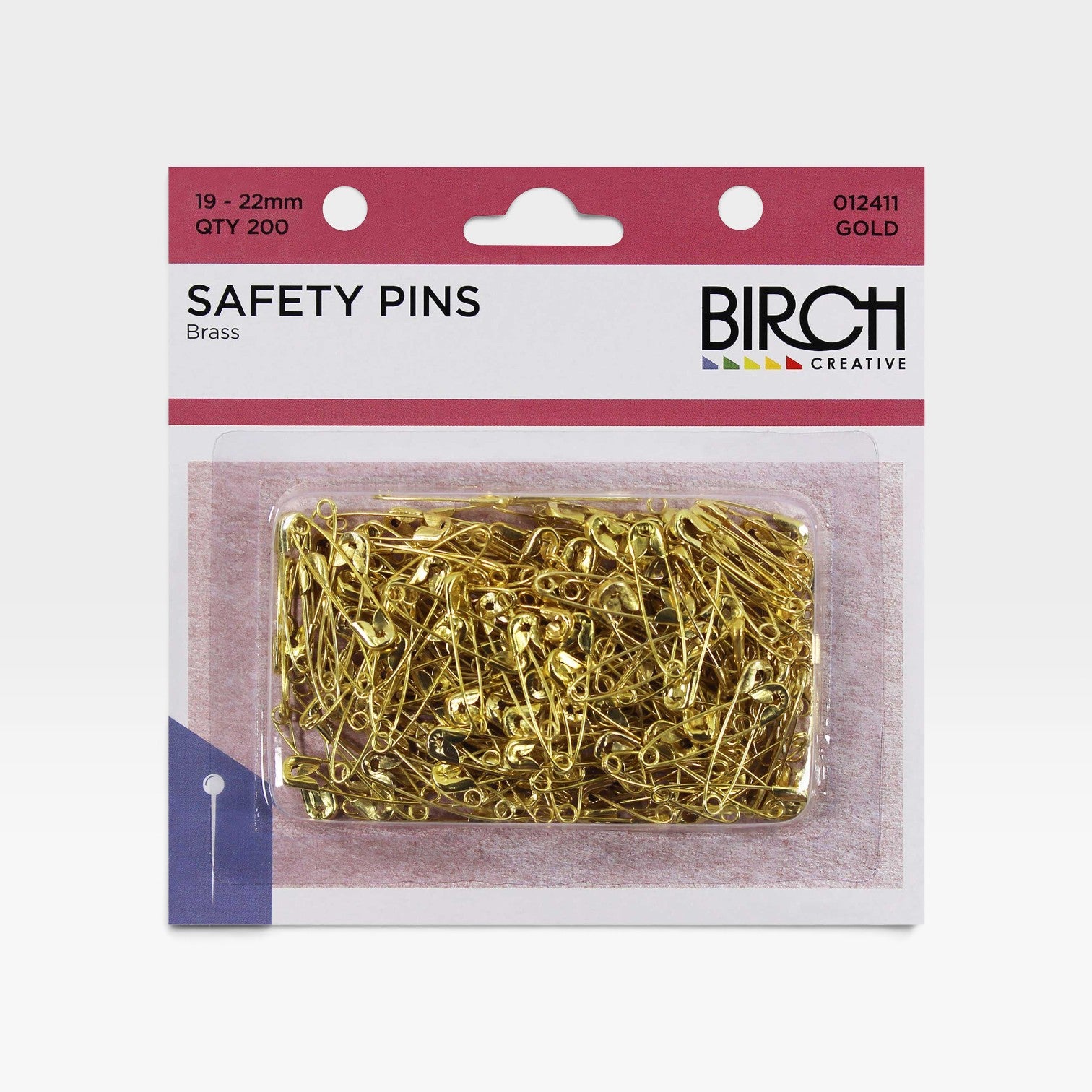 Safety Pins Brass 100 x 19-22mm