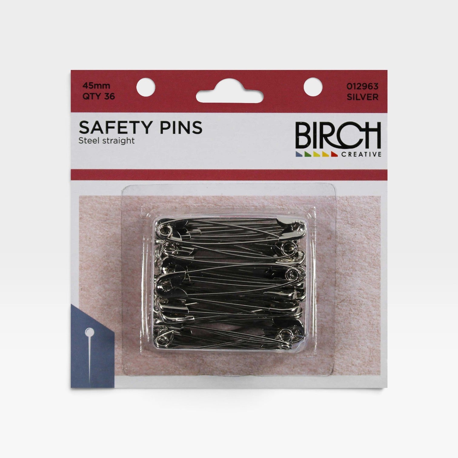 Safety Pins Steel 36 x 45mm
