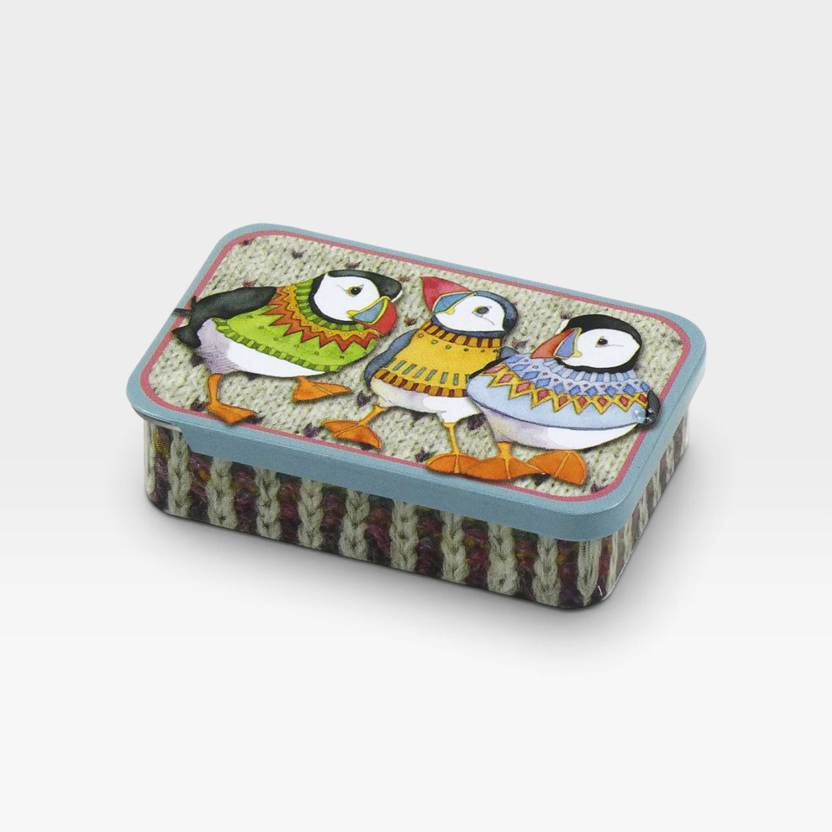 Emma Ball Pocket Tin Woolly Puffins
