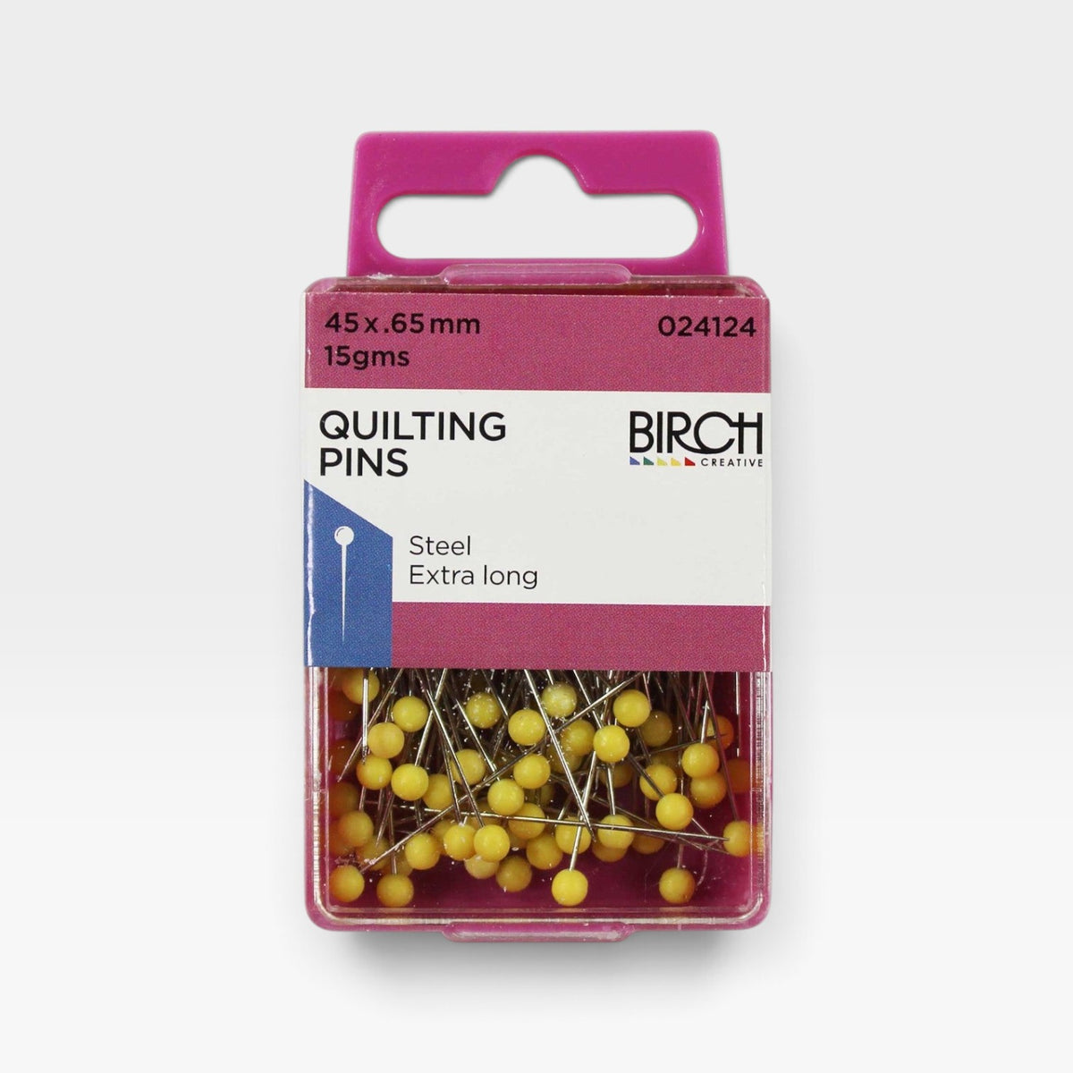 Birch quilting pins, 45mm
