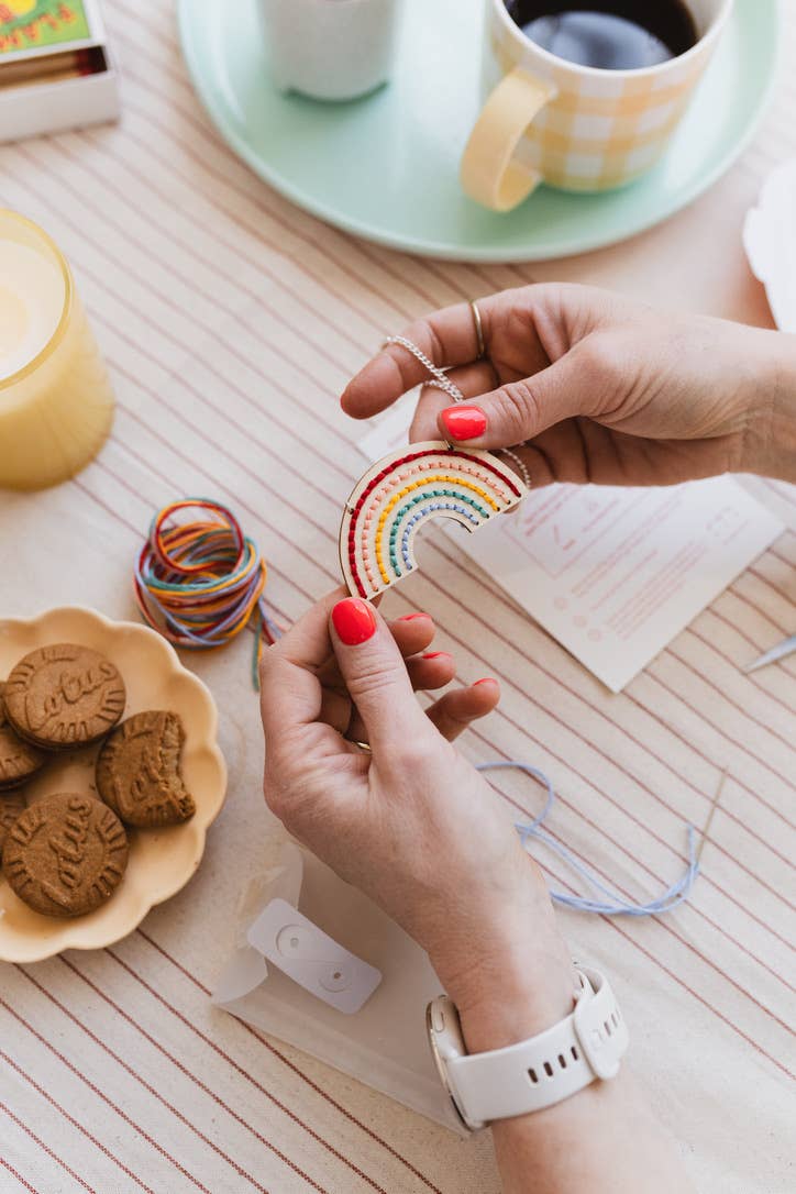 Rainbow Necklace Embroidery Kit