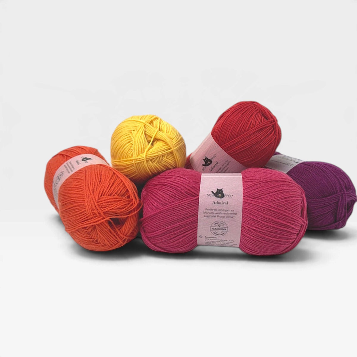 Schoppel Admiral 4 ply, the colour range