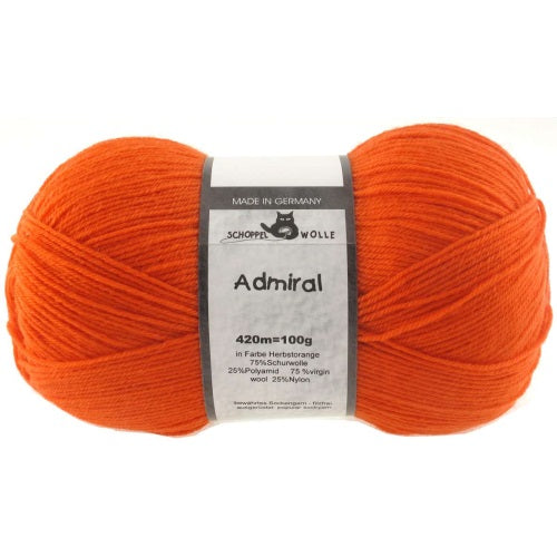 Schoppel Admiral 4 ply Autumn Orange 0891