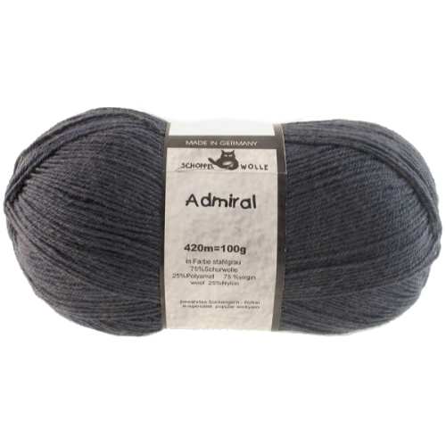 Schoppel Admiral 4 ply Steel Grey 9505