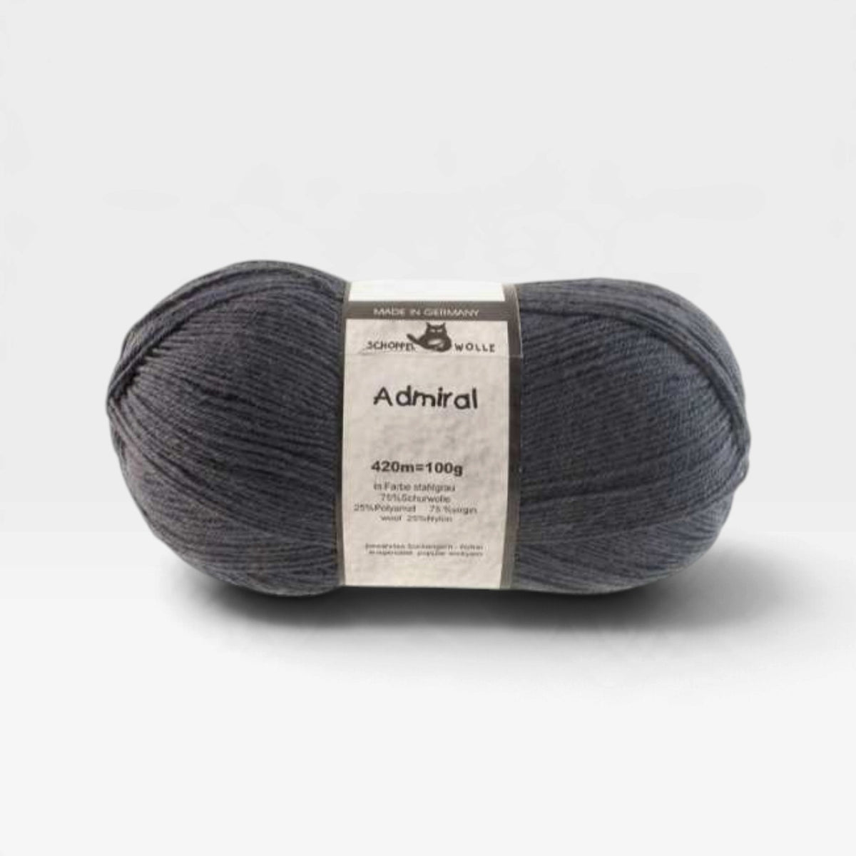 Schoppel Admiral 4 ply Steel Grey 9505