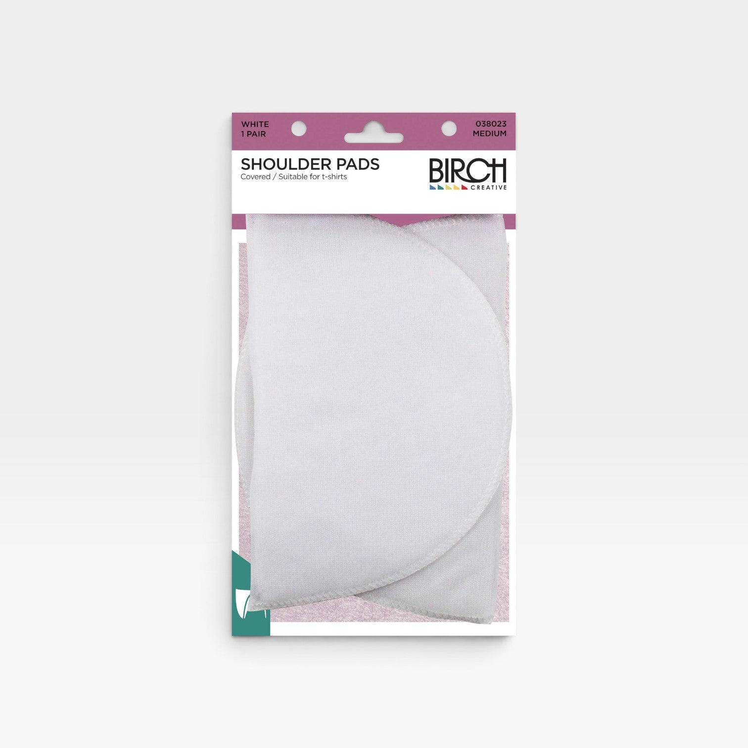 Birch Shoulder Pad Foam Covered White