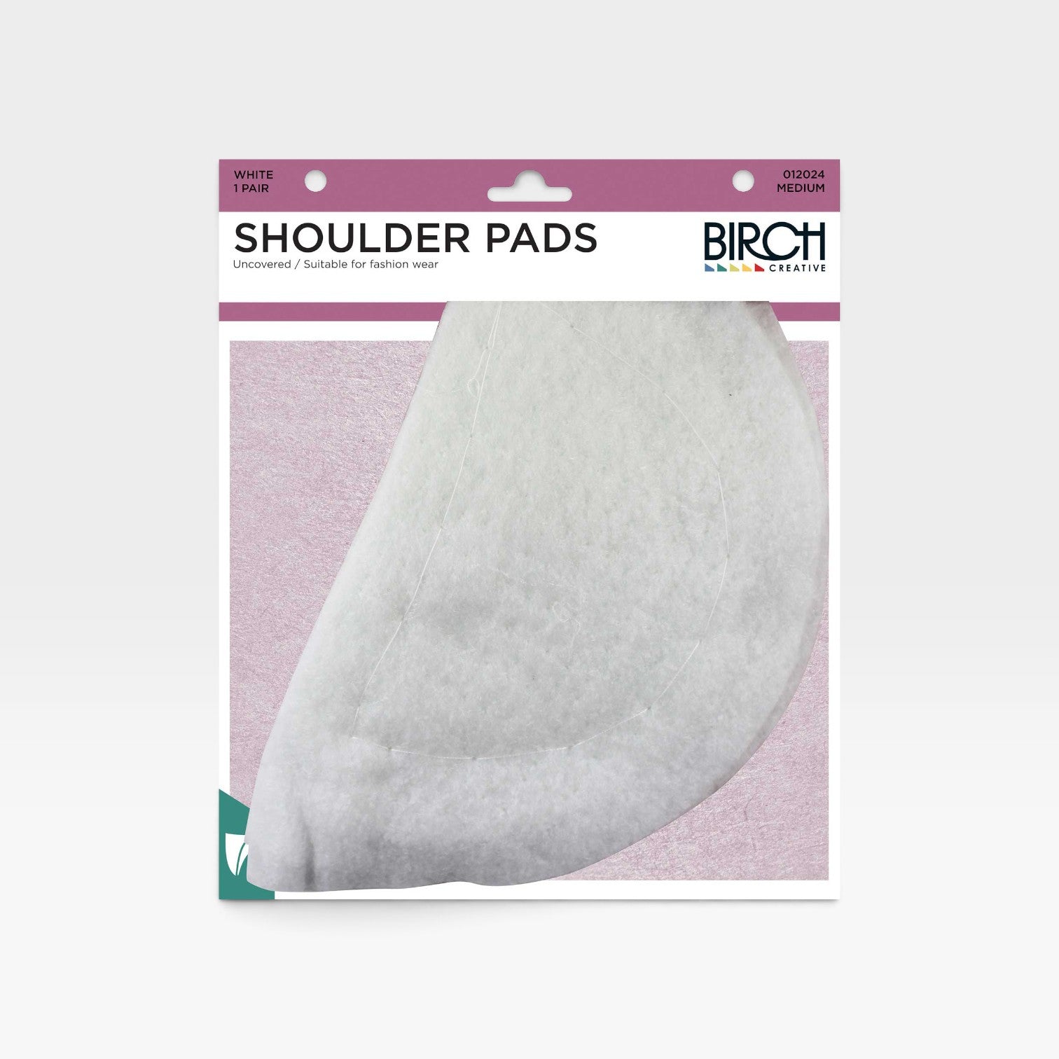 Birch Shoulder Pad For Suit Uncovered White