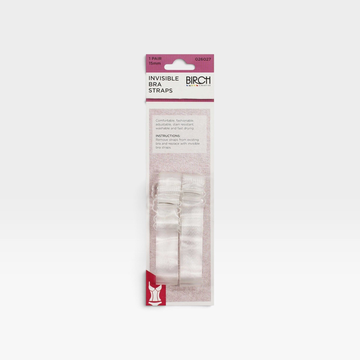 Birch Shoulder Strap Clear 15mm