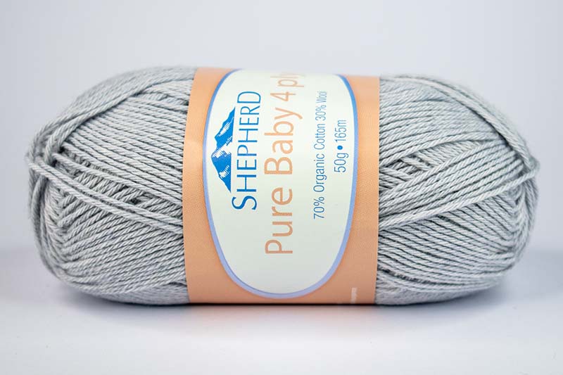 Shepherd Pure Baby 4 ply Essential Silver