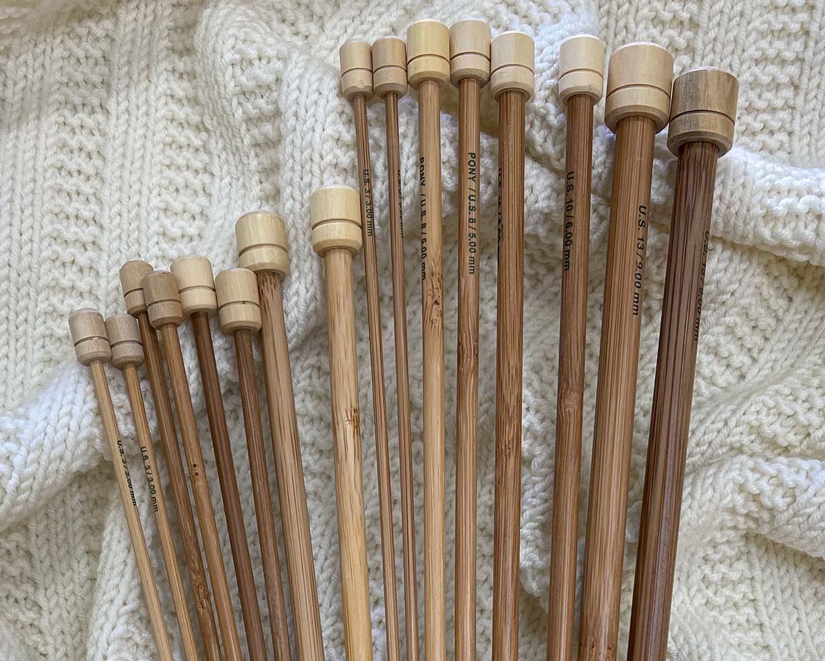 Birch Bamboo Straight Knitting Needles