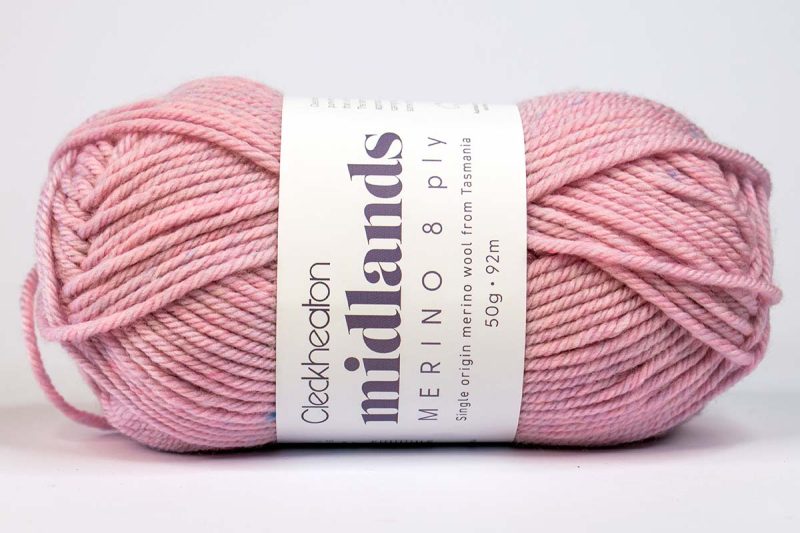 Midlands Merino 8ply Pink Granite