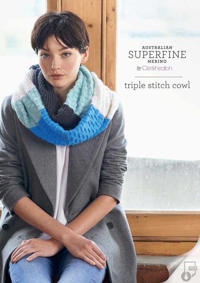 Cleckheaton Superfine Triple Stitch Cowl