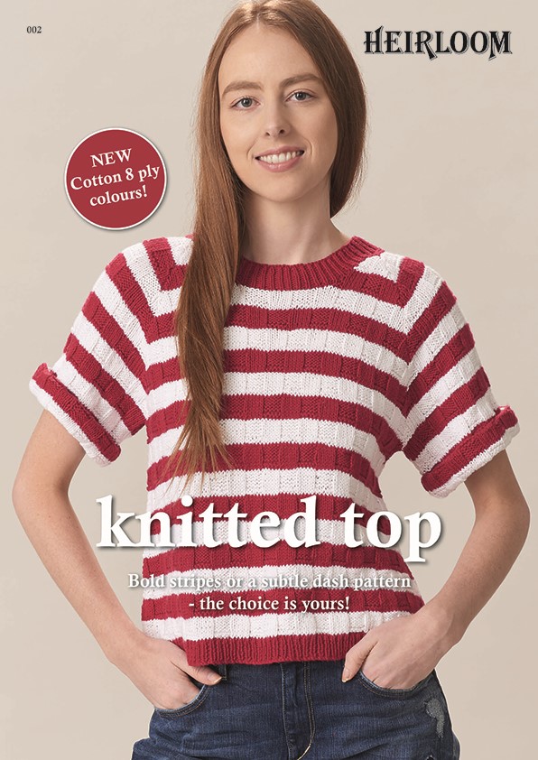 Heirloom Knitted top - Cotton 8 ply