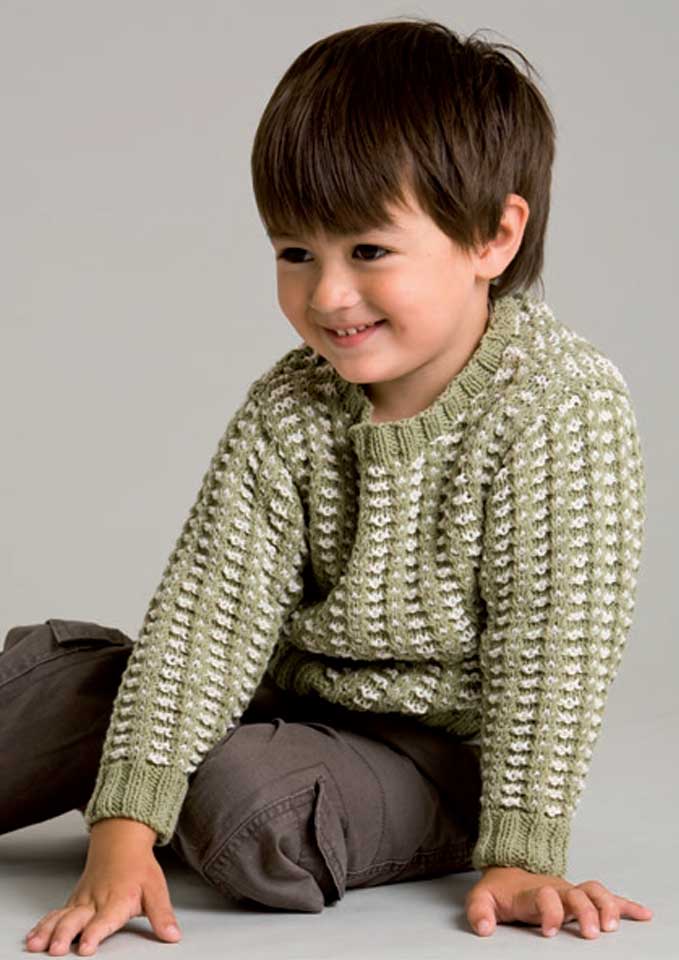 Patons Cotton Blend 8 Ply Textured Jumper Kids