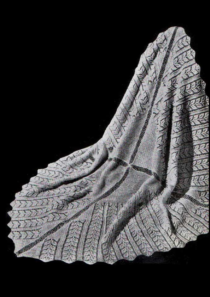 Patons Dreamtime 4 ply Rose Leaf Baby Shawl